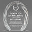 Thank You Awards - Oval Crystal with Decorative Edge Awards - Personalize Online – Choose From 5 Designs
