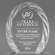 Long Service Awards - Oval Crystal with Decorative Edge Awards - Personalize Online – Choose From 5 Designs
