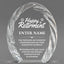 Retirement Awards - Oval Crystal with Decorative Edge Awards - Personalize Online – Choose From 5 Designs