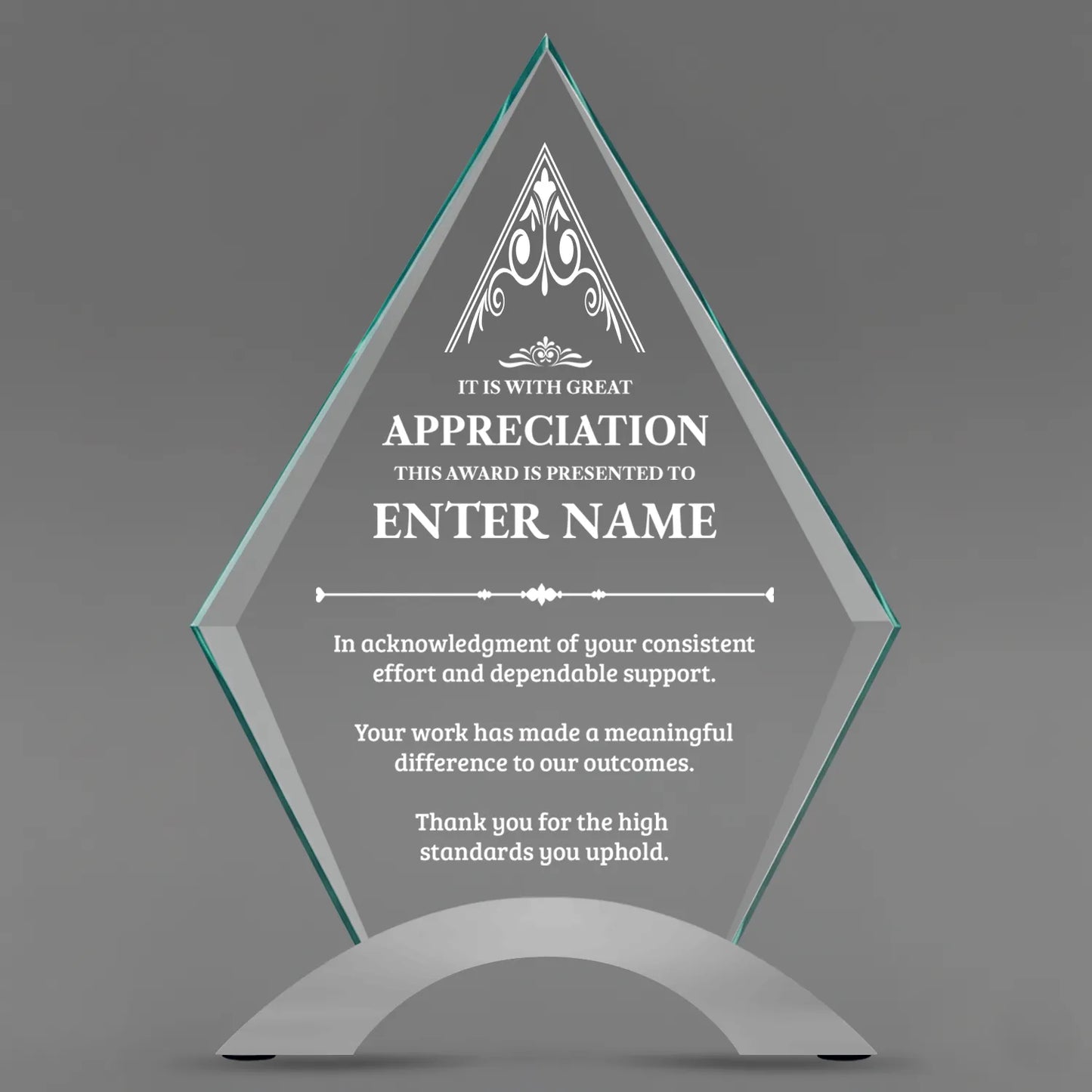 Appreciation Awards - Diamond Cosmic Acrylic Awards - Personalize Online – Choose From 5 Designs