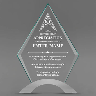Appreciation Awards - Diamond Cosmic Acrylic Awards - Personalize Online – Choose From 5 Designs