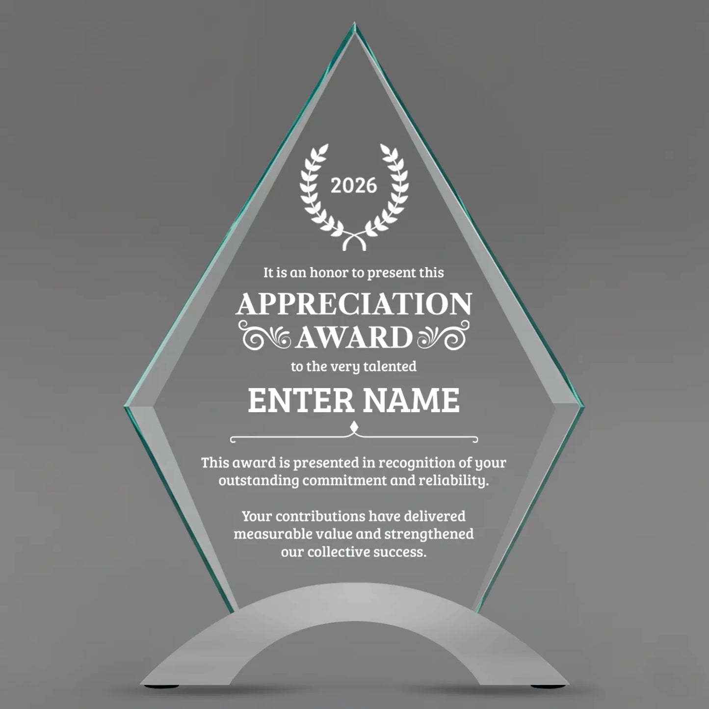 Appreciation Awards - Diamond Cosmic Acrylic Awards - Personalize Online – Choose From 5 Designs