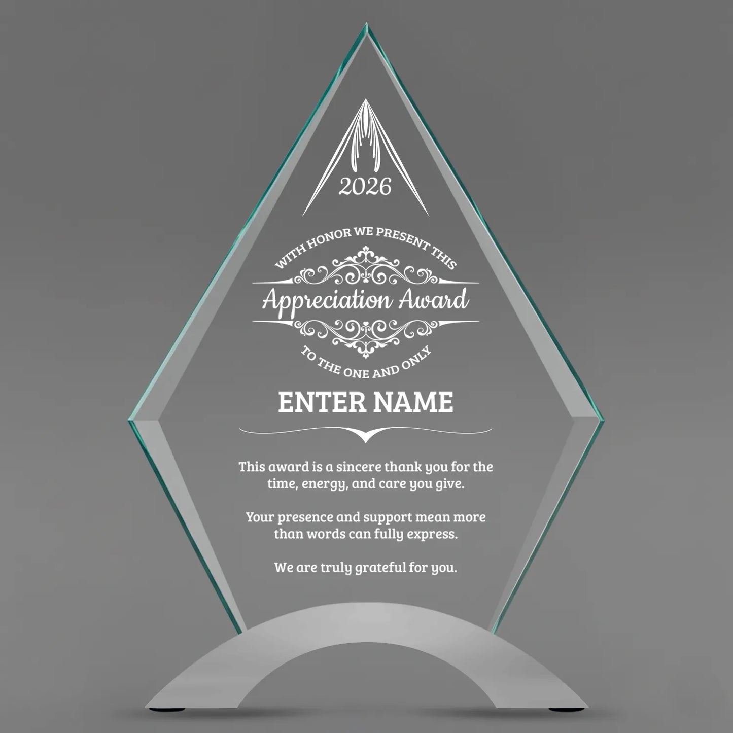 Appreciation Awards - Diamond Cosmic Acrylic Awards - Personalize Online – Choose From 5 Designs
