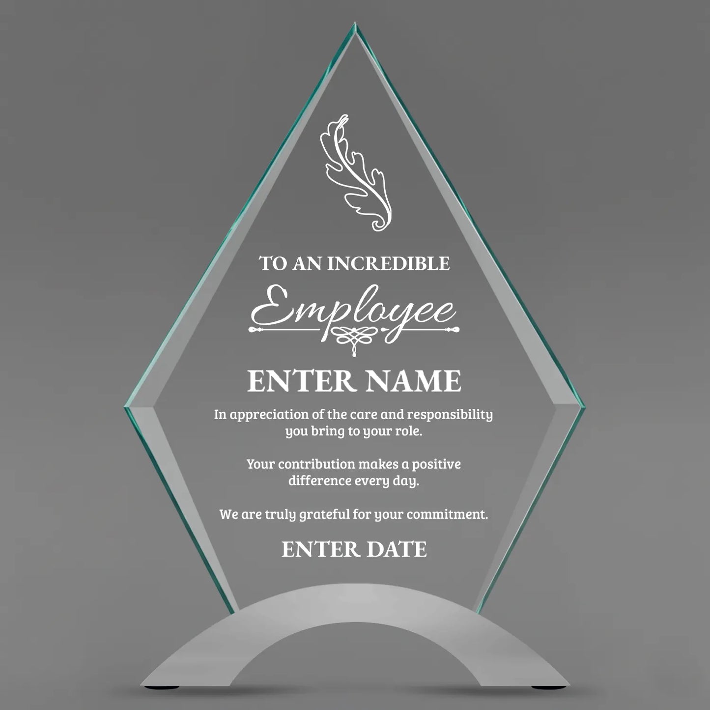 Employee Appreciation Awards - Diamond Cosmic Acrylic Awards - Personalize Online – Choose From 5 Designs