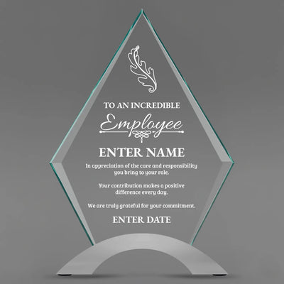 Employee Appreciation Awards - Diamond Cosmic Acrylic Awards - Personalize Online – Choose From 5 Designs