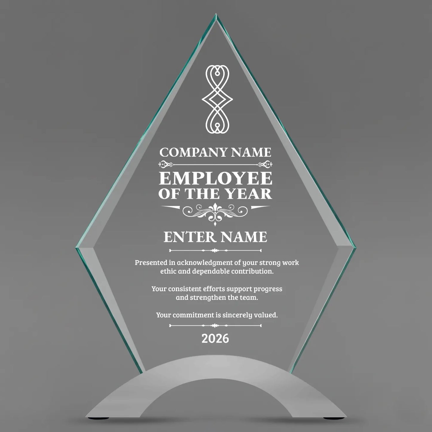 Employee Appreciation Awards - Diamond Cosmic Acrylic Awards - Personalize Online – Choose From 5 Designs