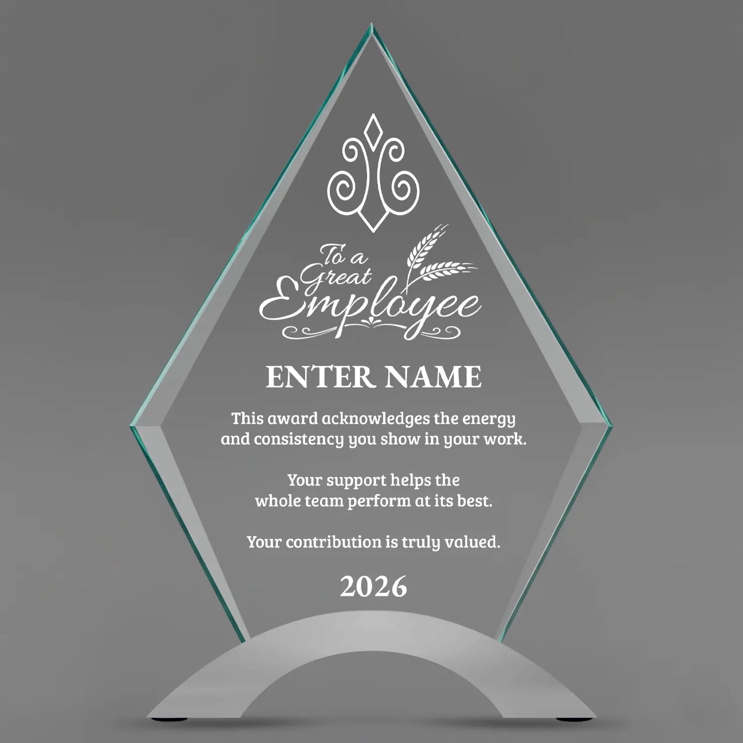 Employee Appreciation Awards - Diamond Cosmic Acrylic Awards - Personalize Online – Choose From 5 Designs