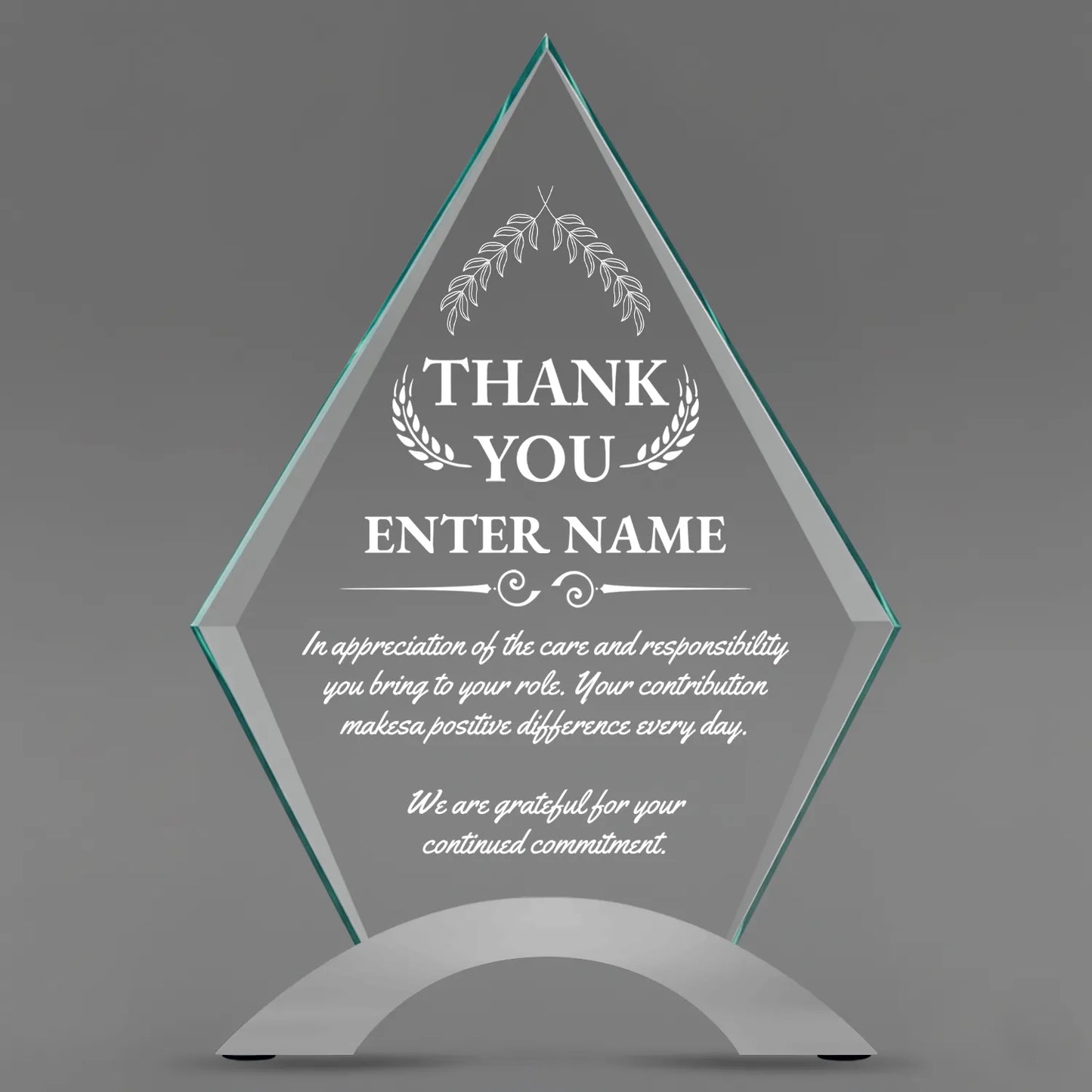 Thank You Awards - Diamond Cosmic Acrylic Awards - Personalize Online – Choose From 5 Designs
