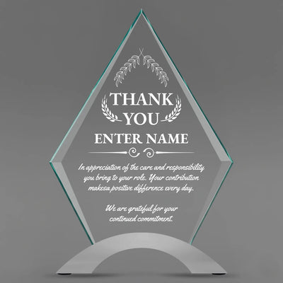 Thank You Awards - Diamond Cosmic Acrylic Awards - Personalize Online – Choose From 5 Designs