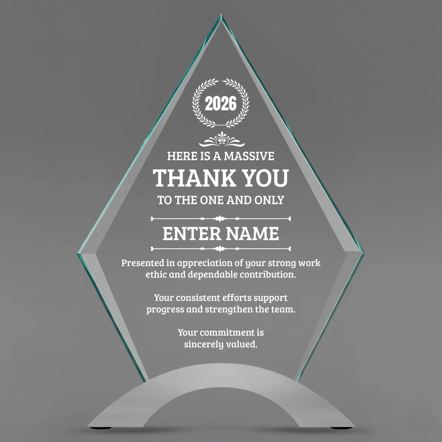 Thank You Awards - Diamond Cosmic Acrylic Awards - Personalize Online – Choose From 5 Designs