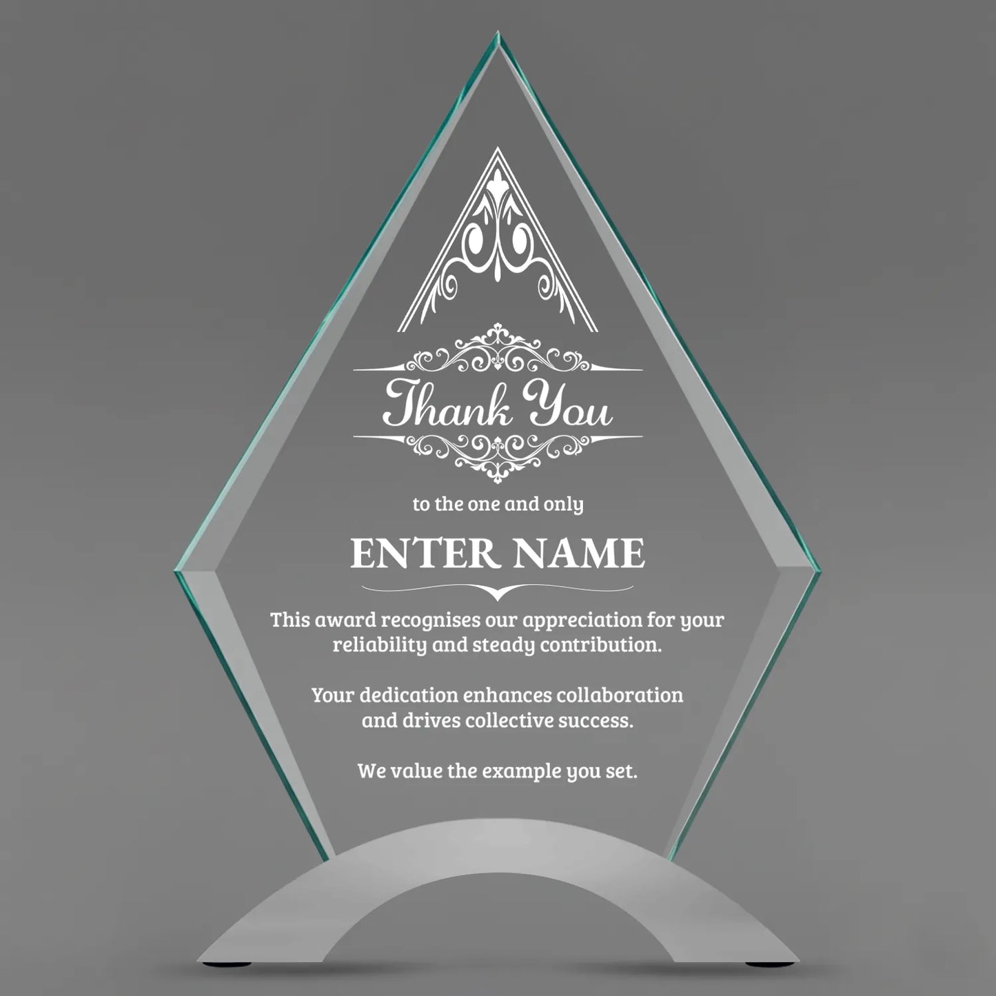 Thank You Awards - Diamond Cosmic Acrylic Awards - Personalize Online – Choose From 5 Designs