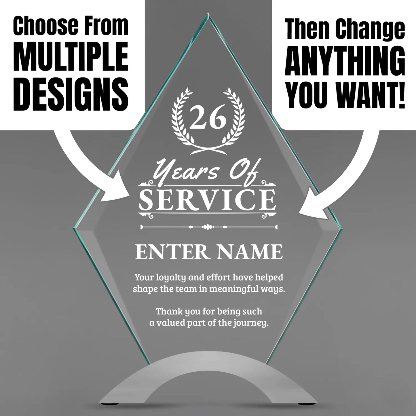 Long Service Awards - Diamond Cosmic Acrylic Awards - Personalize Online – Choose From 5 Designs