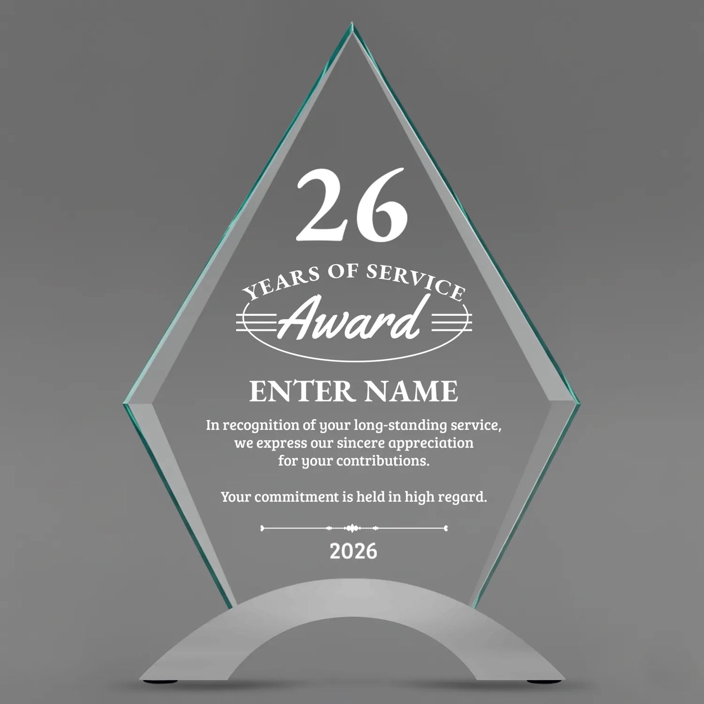 Long Service Awards - Diamond Cosmic Acrylic Awards - Personalize Online – Choose From 5 Designs