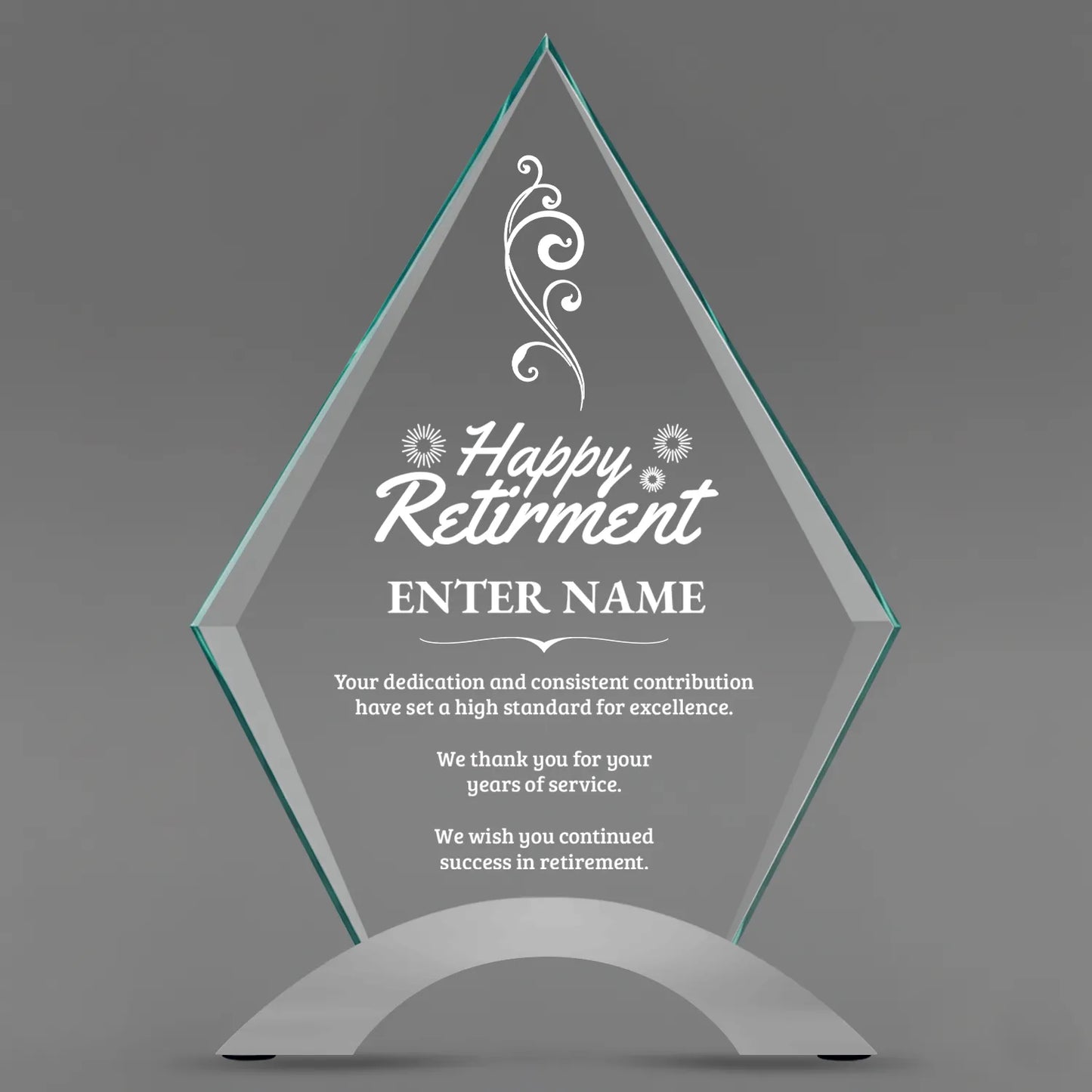 Retirement Awards - Diamond Cosmic Acrylic Awards - Personalize Online – Choose From 5 Designs