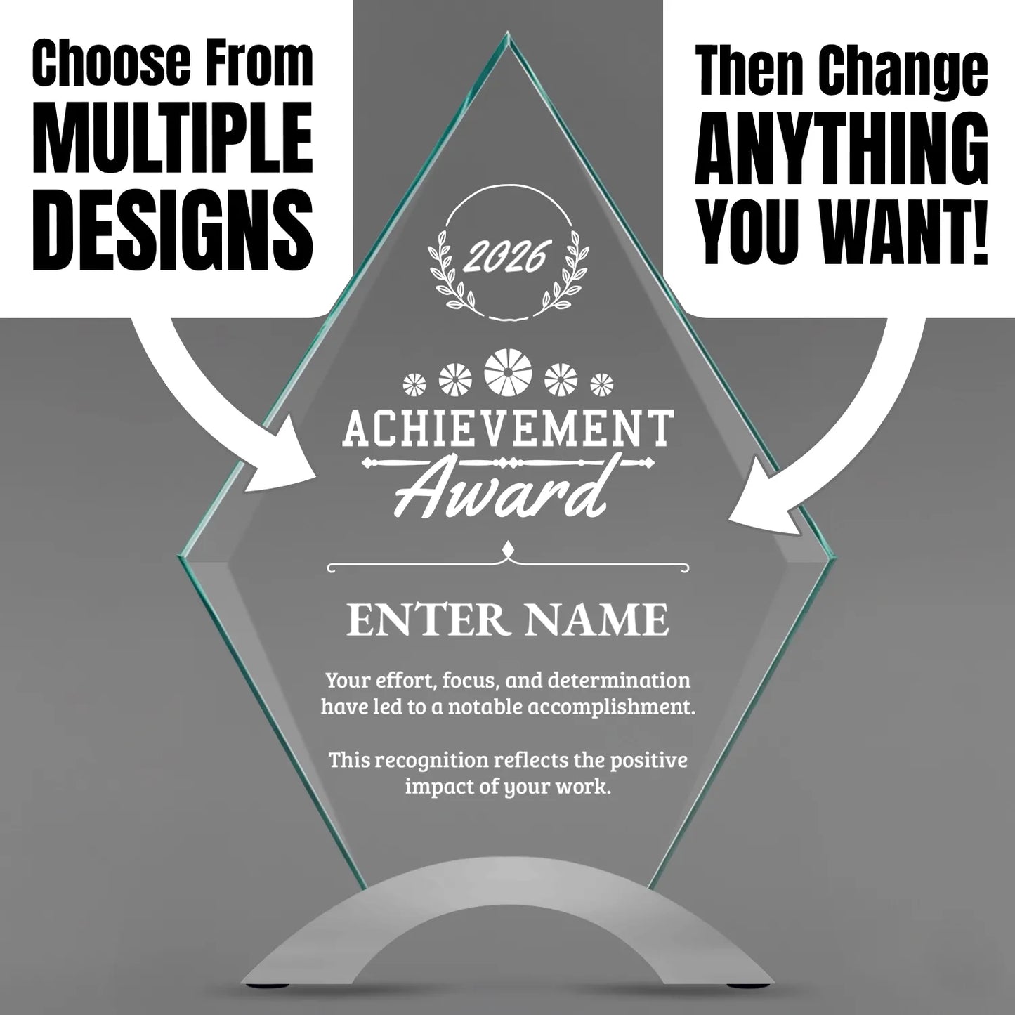 Achievement Awards - Diamond Cosmic Acrylic Awards - Personalize Online – Choose From 5 Designs