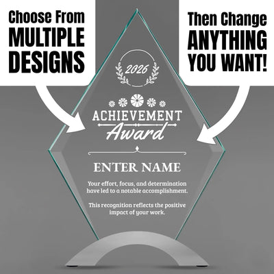 Achievement Awards - Diamond Cosmic Acrylic Awards - Personalize Online – Choose From 5 Designs