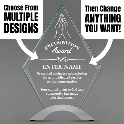 Church Awards - Diamond Cosmic Acrylic Awards - Personalize Online – Choose From 5 Designs