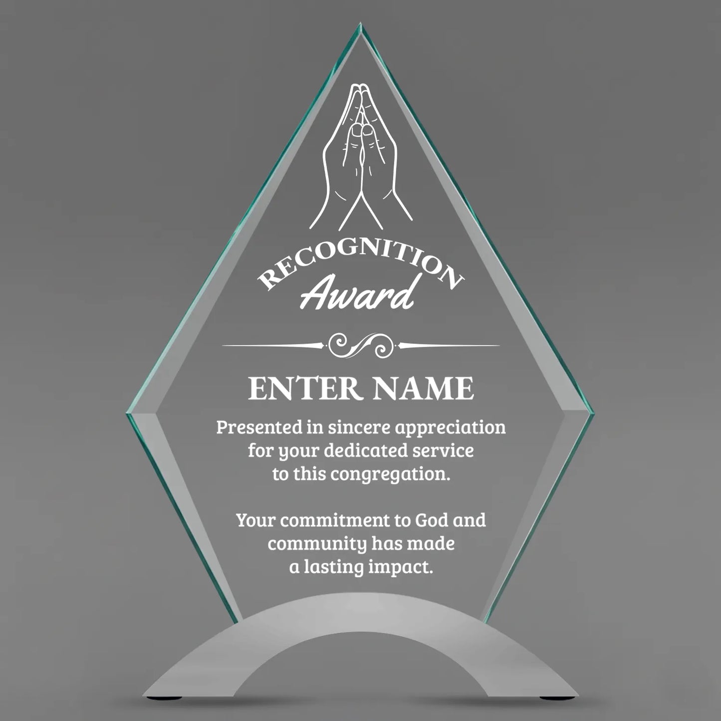 Church Awards - Diamond Cosmic Acrylic Awards - Personalize Online – Choose From 5 Designs