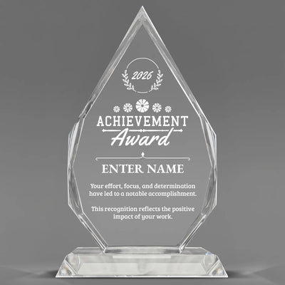 Achievement Awards - Optic Crystal Royal Diamond Awards - Personalize Online – Choose From 5 Designs