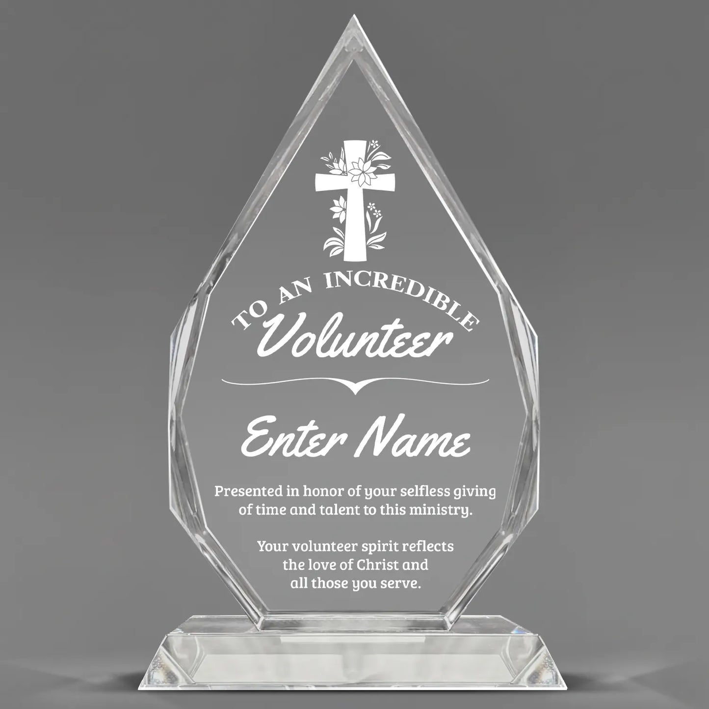 Church Awards - Optic Crystal Royal Diamond Awards - Personalize Online – Choose From 5 Designs