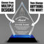 Church Awards - Blue Arrow Acrylic Awards - Personalize Online – Choose From 5 Designs