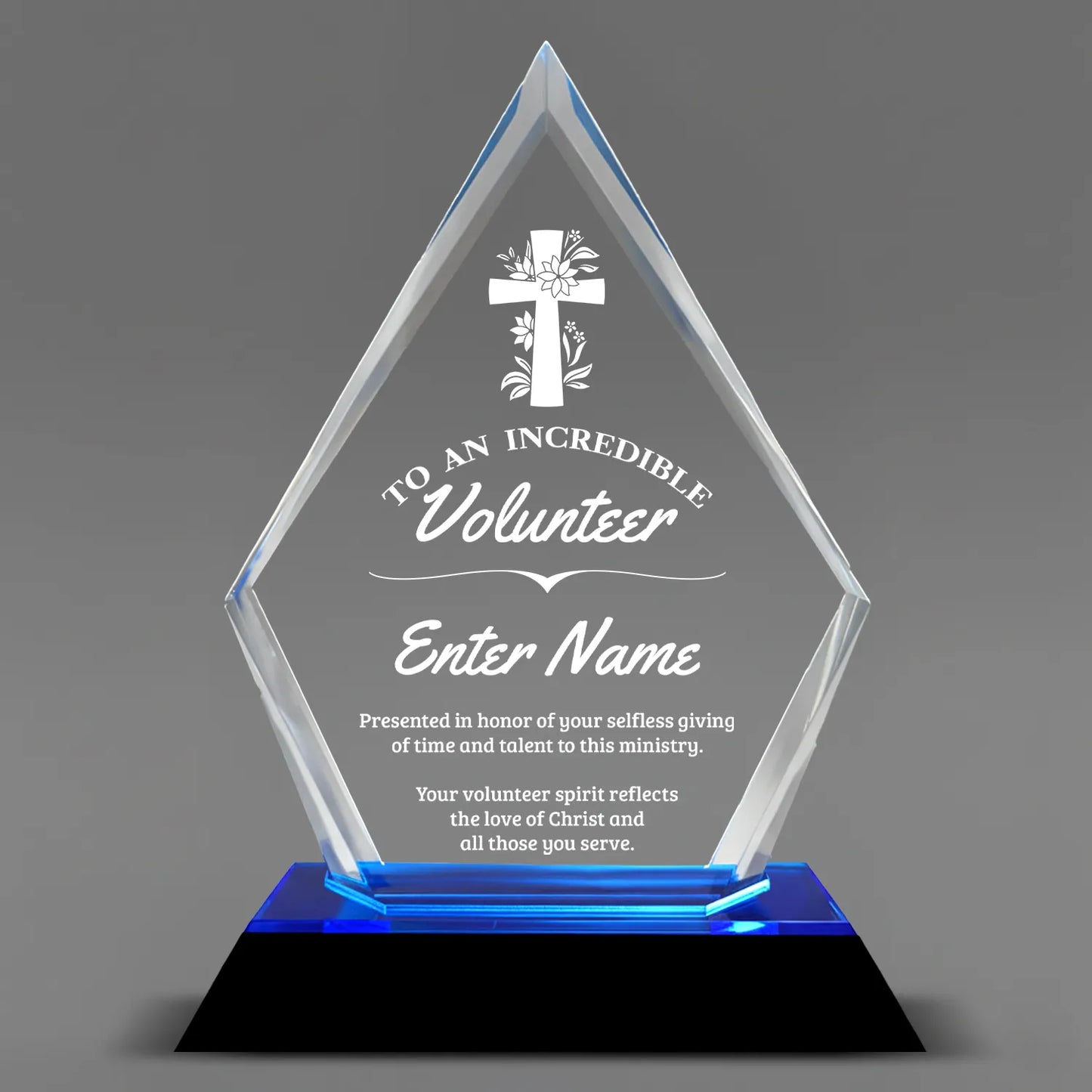 Church Awards - Blue Arrow Acrylic Awards - Personalize Online – Choose From 5 Designs