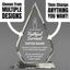 Church Awards - Optic Crystal Arrowhead Awards - Personalize Online – Choose From 5 Designs