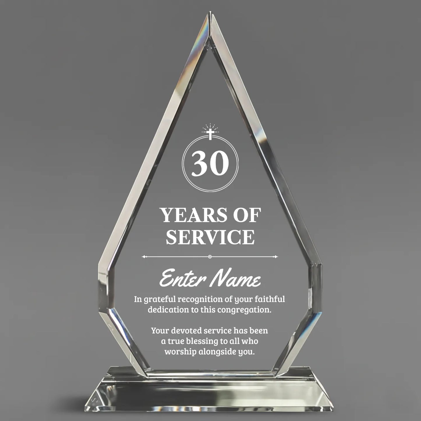 Church Awards - Optic Crystal Arrowhead Awards - Personalize Online – Choose From 5 Designs