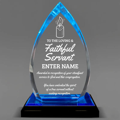 Church Awards - Blue Oval Acrylic Awards - Personalize Online – Choose From 5 Designs