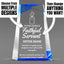 Church Awards - Blue Facet Wedge Acrylic Awards - Personalize Online – Choose From 5 Designs