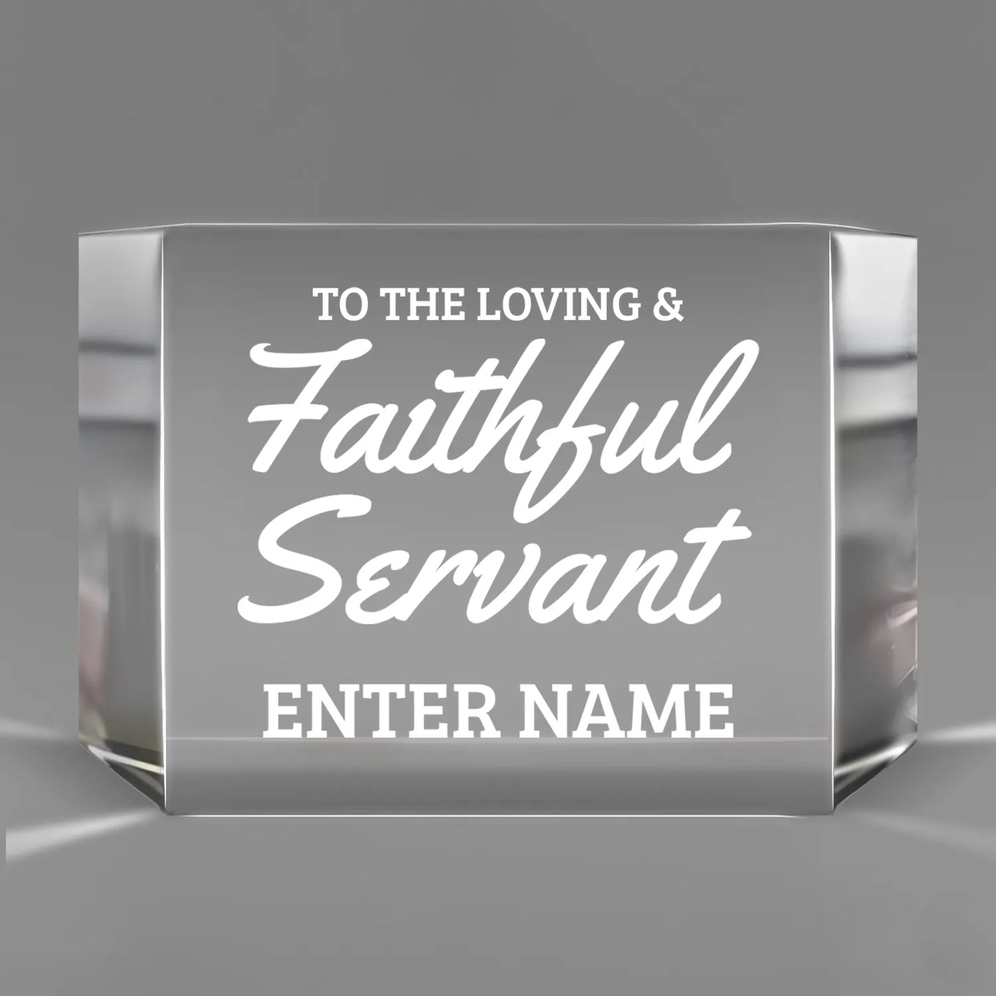 Church Awards - Clear Crystal Facet Block Awards - Personalize Online – Choose From 5 Designs