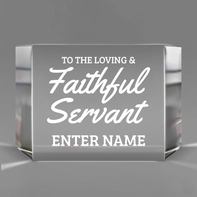 Church Awards - Clear Crystal Facet Block Awards - Personalize Online – Choose From 5 Designs