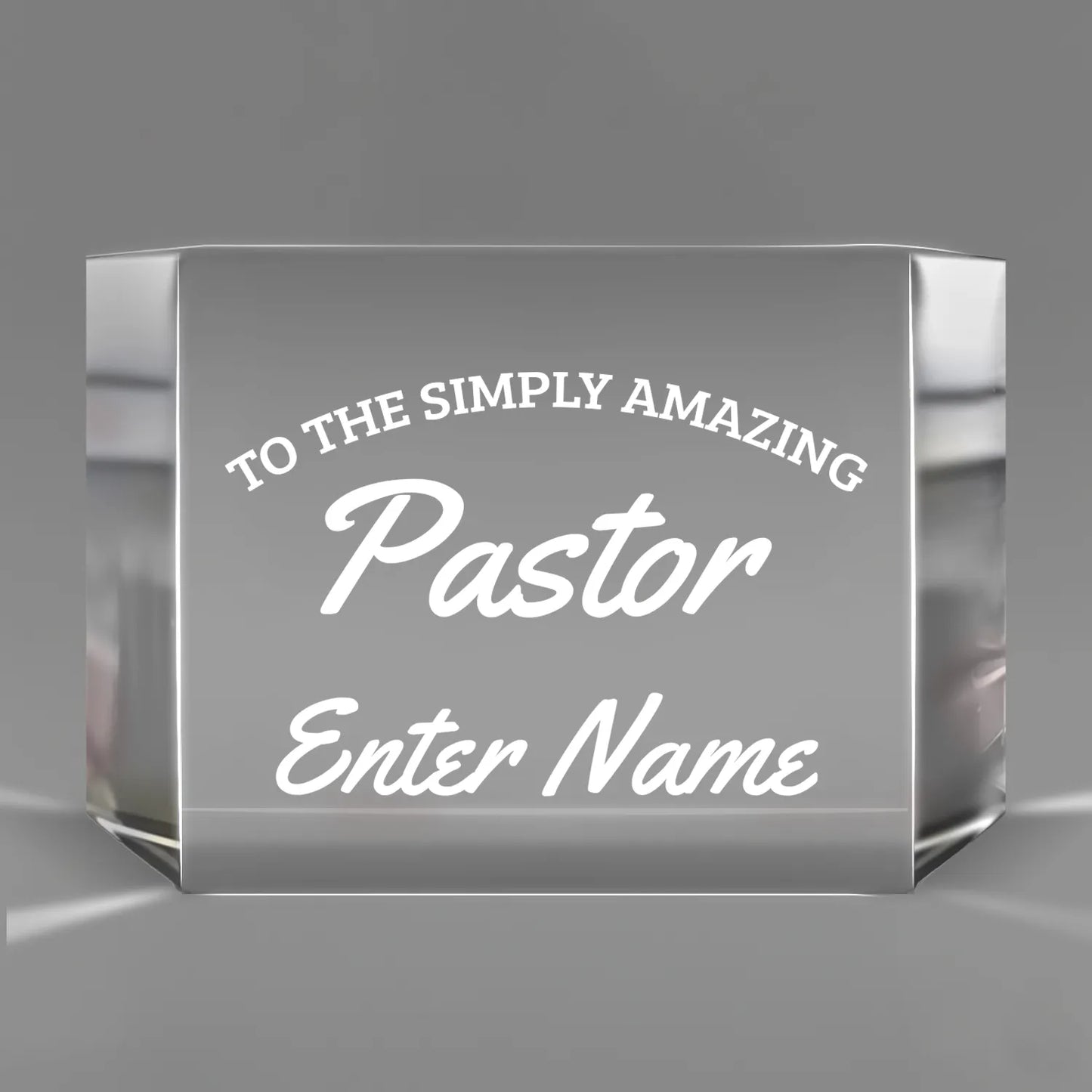 Church Awards - Clear Crystal Facet Block Awards - Personalize Online – Choose From 5 Designs