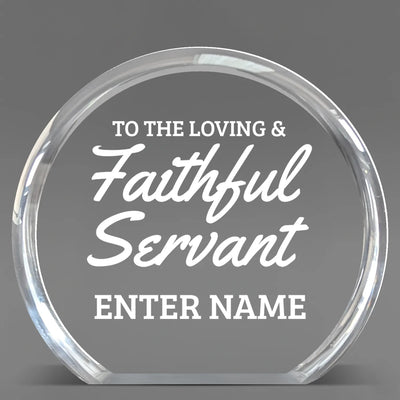 Church Awards - Clear Round Acrylic Awards - Personalize Online – Choose From 5 Designs