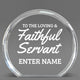 Church Awards - Clear Round Acrylic Awards - Personalize Online – Choose From 5 Designs