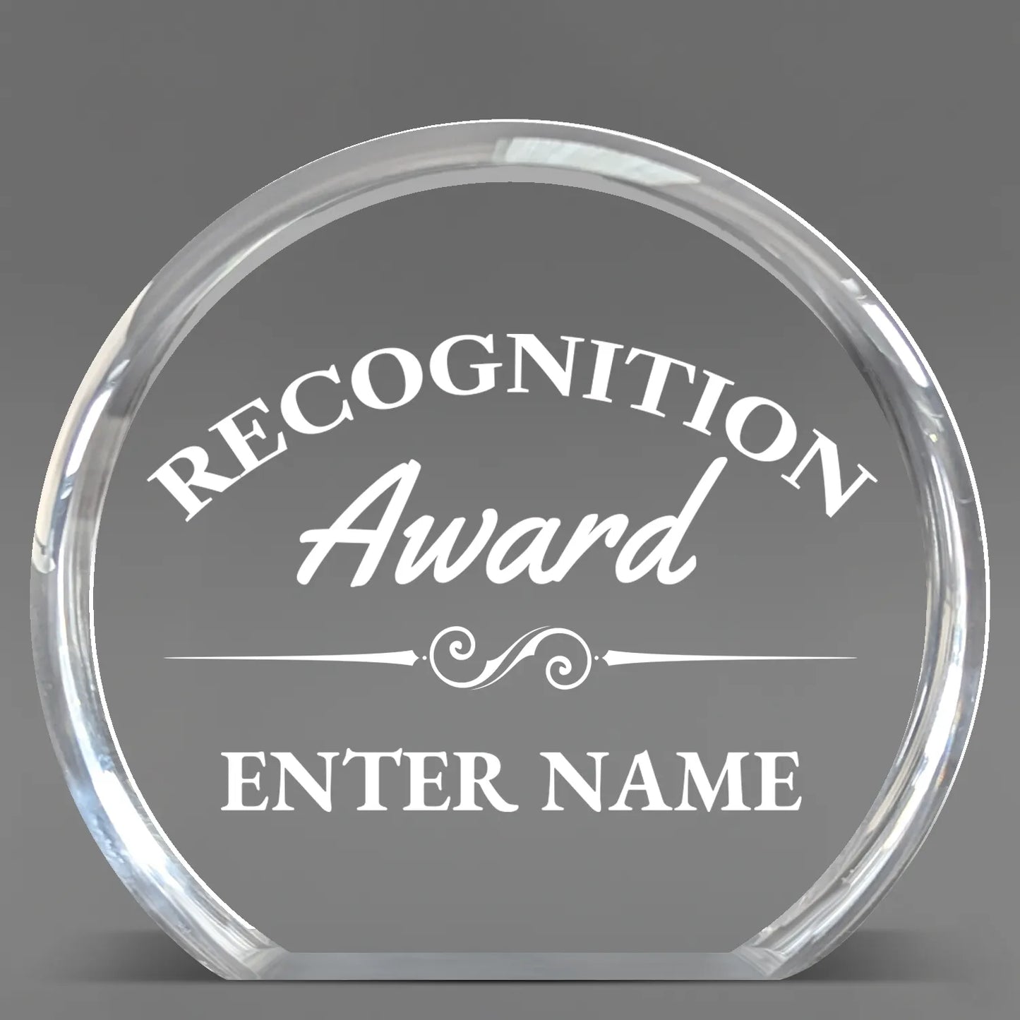 Church Awards - Clear Round Acrylic Awards - Personalize Online – Choose From 5 Designs