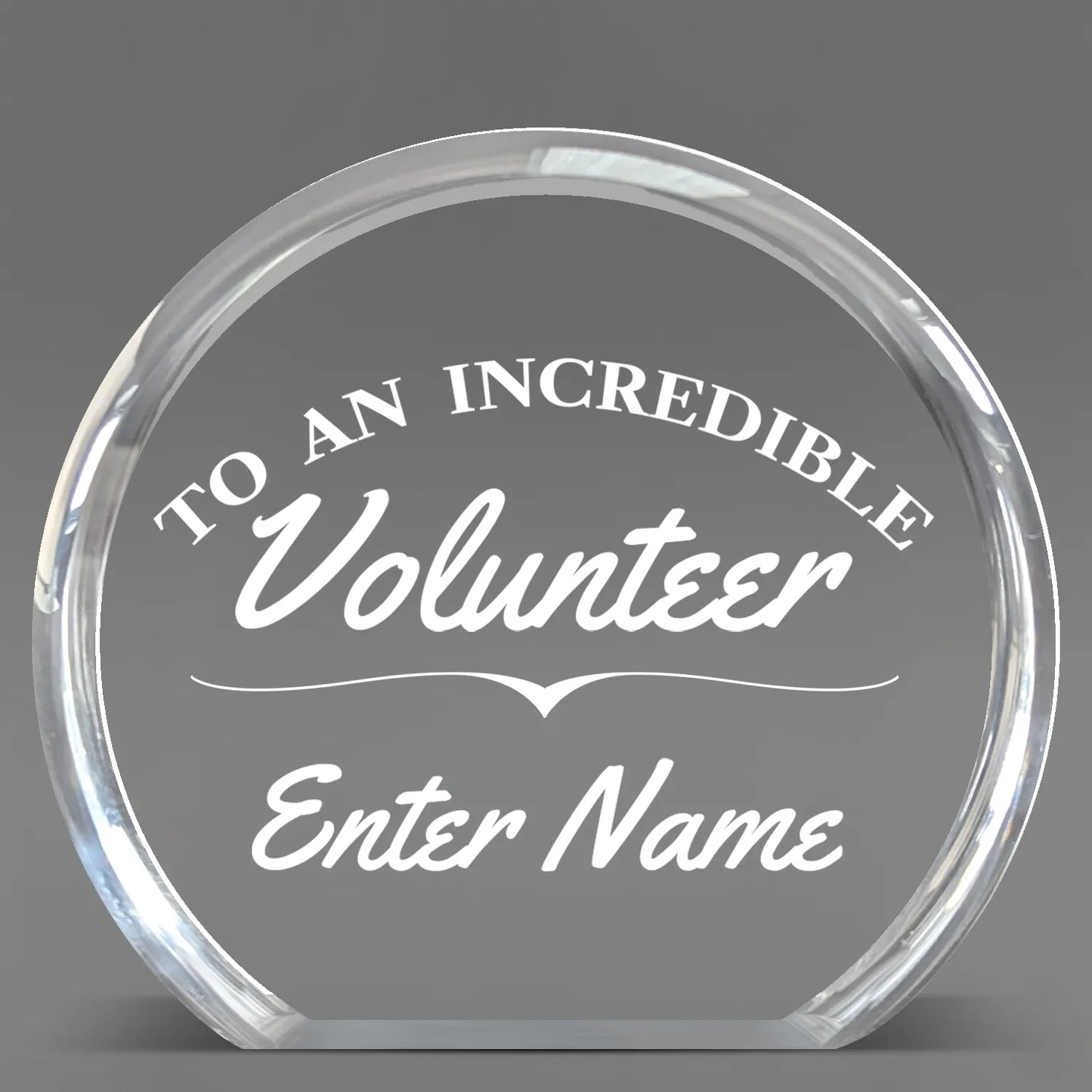 Church Awards - Clear Round Acrylic Awards - Personalize Online – Choose From 5 Designs
