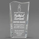 Church Awards - Clear Crystal Facet Wave Awards - Personalize Online – Choose From 5 Designs