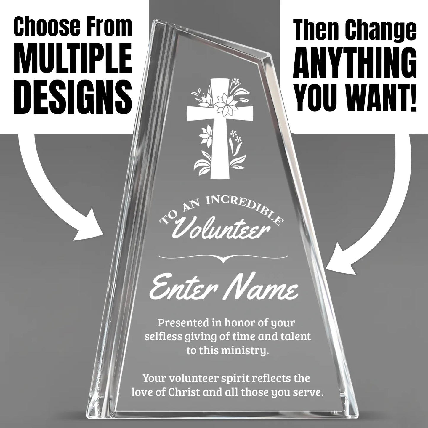 Church Awards - Crystal Peak Awards - Personalize Online – Choose From 5 Designs