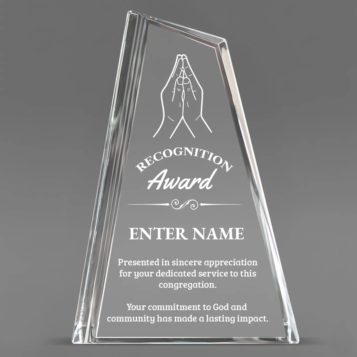 Church Awards - Crystal Peak Awards - Personalize Online – Choose From 5 Designs