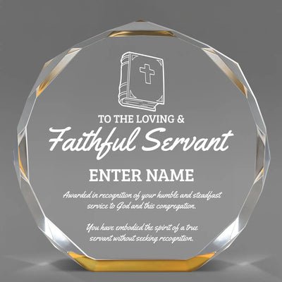 Church Awards - Gold Octagon Acrylic Awards - Personalize Online – Choose From 5 Designs