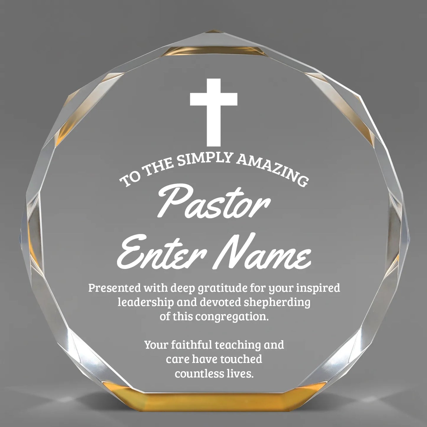 Church Awards - Gold Octagon Acrylic Awards - Personalize Online – Choose From 5 Designs