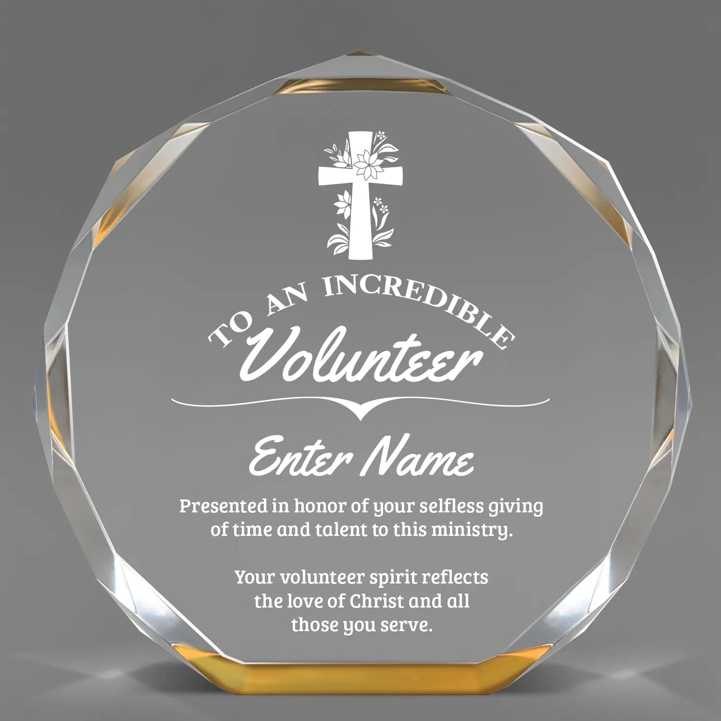 Church Awards - Gold Octagon Acrylic Awards - Personalize Online – Choose From 5 Designs