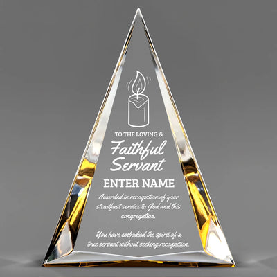 Church Awards - Gold Pinnacle Acrylic Awards - Personalize Online – Choose From 5 Designs