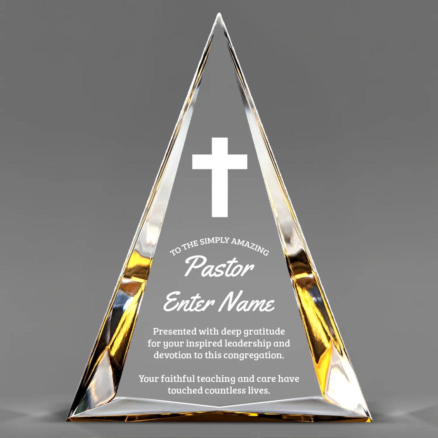Church Awards - Gold Pinnacle Acrylic Awards - Personalize Online – Choose From 5 Designs