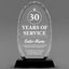Church Awards - Optical Crystal Glass Oval Facet Awards - Personalize Online – Choose From 5 Designs