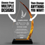 Employee Appreciation Awards - Acrylic Gold Flame Awards - Personalize Online – Choose From 5 Designs