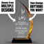 Long Service Awards - Acrylic Gold Flame Awards - Personalize Online – Choose From 5 Designs