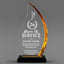 Long Service Awards - Acrylic Gold Flame Awards - Personalize Online – Choose From 5 Designs