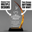 Achievement Awards - Acrylic Gold Flame Awards - Personalize Online – Choose From 5 Designs
